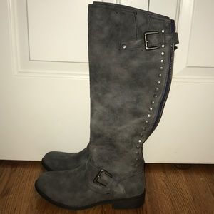 Grey Boots with Studs